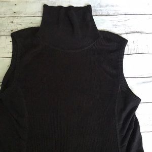 Calvin Klein Ruched Turtleneck Sweater Dress